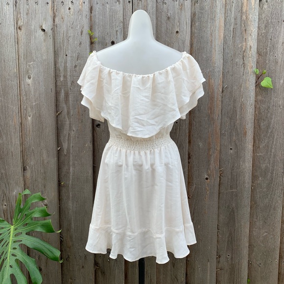 ASTR Chloe Off the Shoulder Ruffle Mini Dress - Picture 8 of 13